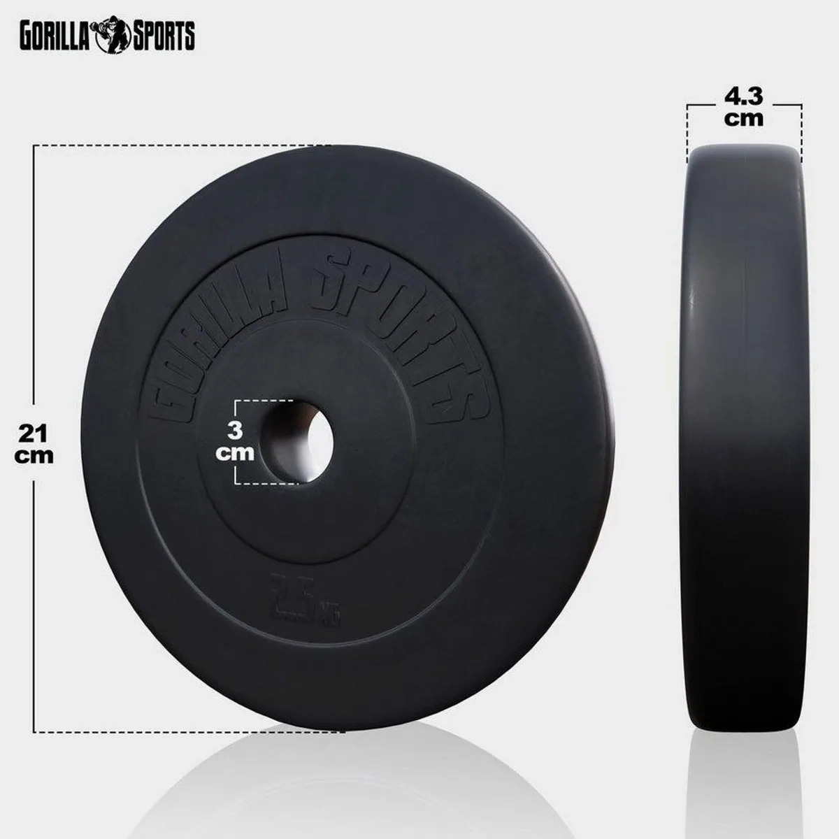 GORILLA SPORTS Langhantelset Kunststoff 60-130 kg, vielseitig, langlebig, hygienisch 4