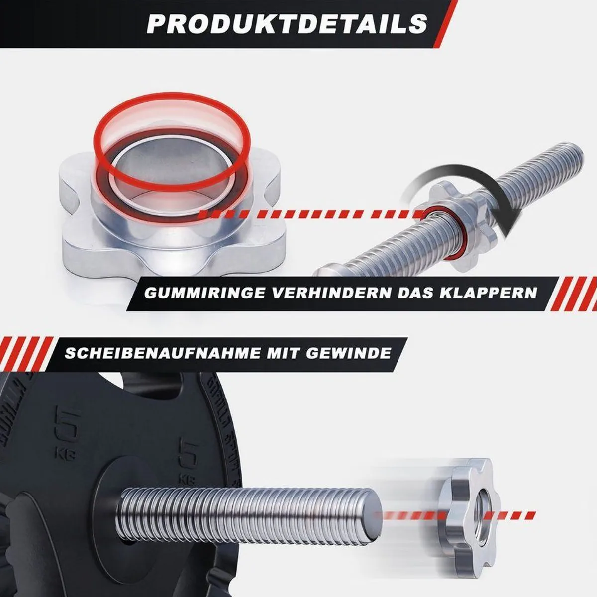 GORILLA SPORTS Hantelbank inkl. 100kg Hantelset, vielseitig und verstellbar 4