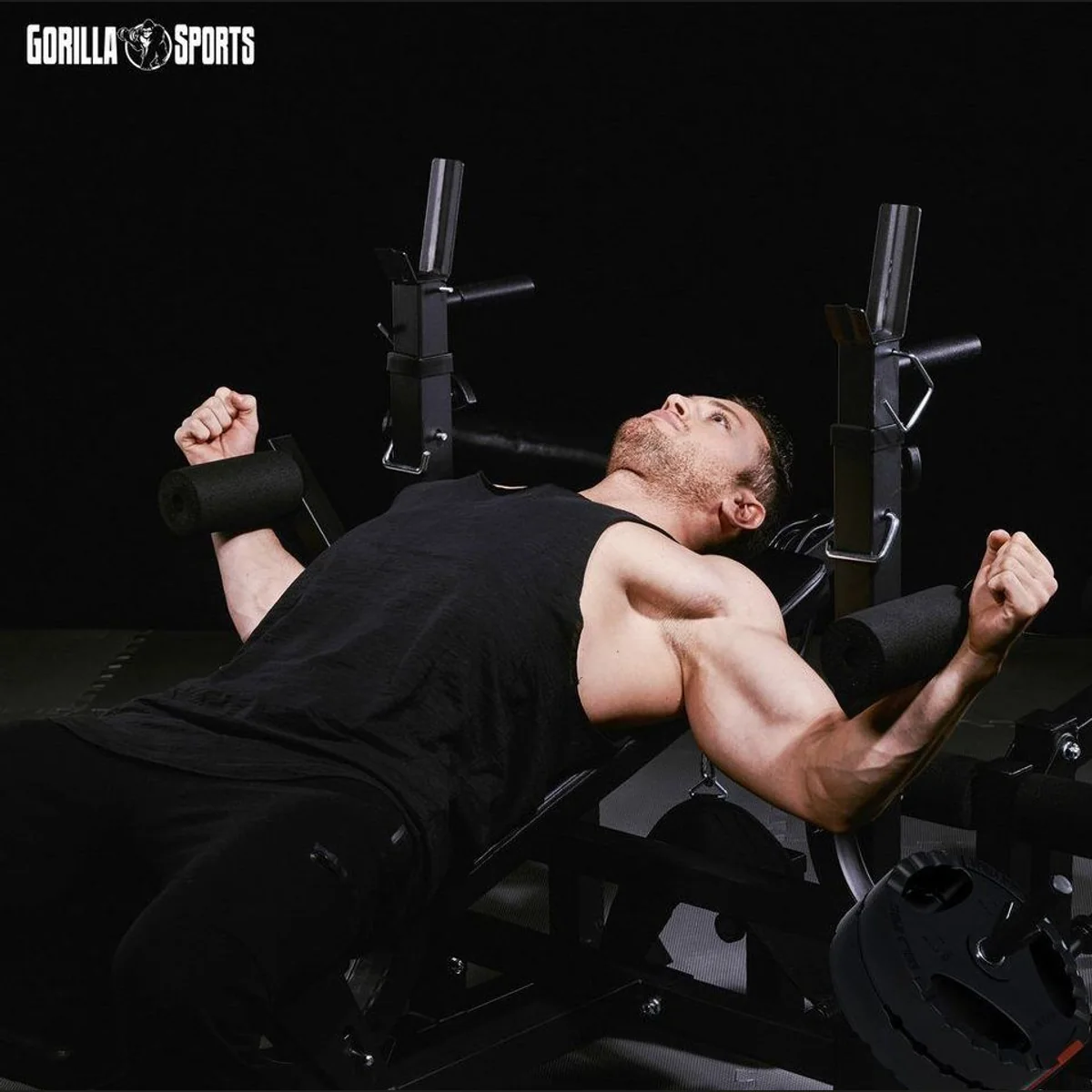 GORILLA SPORTS Hantelbank inkl. 100kg Hantelset, vielseitig und verstellbar 5