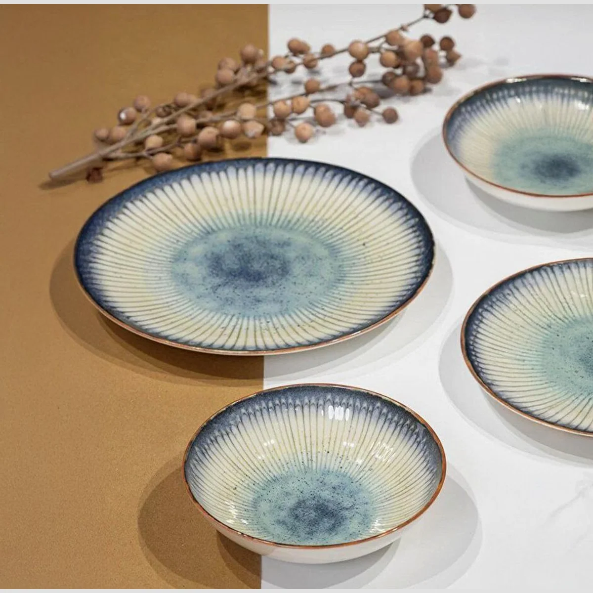 GÜRAL Porselen ATINA Geschirr-Set, 30-teilig, für 6 Personen, modernes Design 4