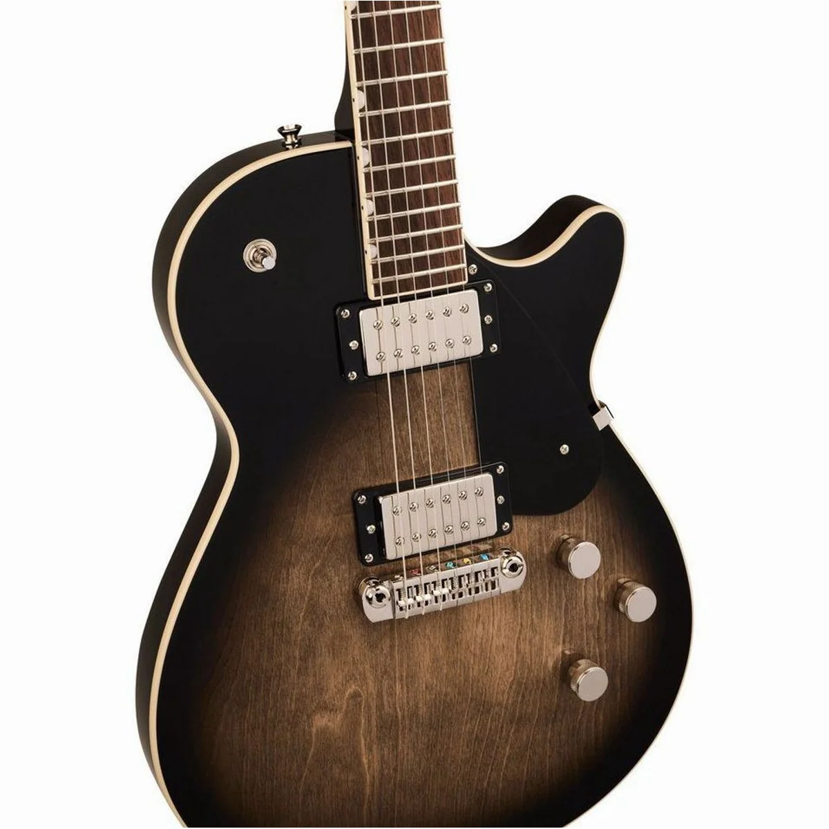Gretsch Electromatic Jet Bristol Fog E-Gitarre, Mahagonikorpus, Humbucker-Power 3