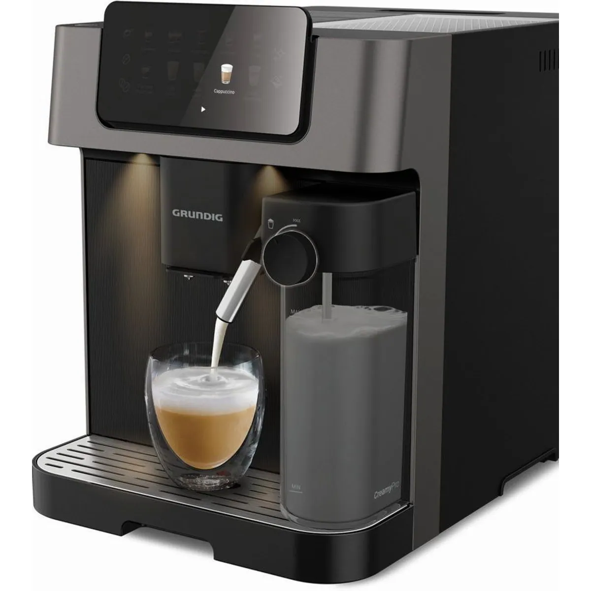 Grundig KVA 7230 Kaffeevollautomat, 19 Bar Druck, GrindPro & CreamyPro System