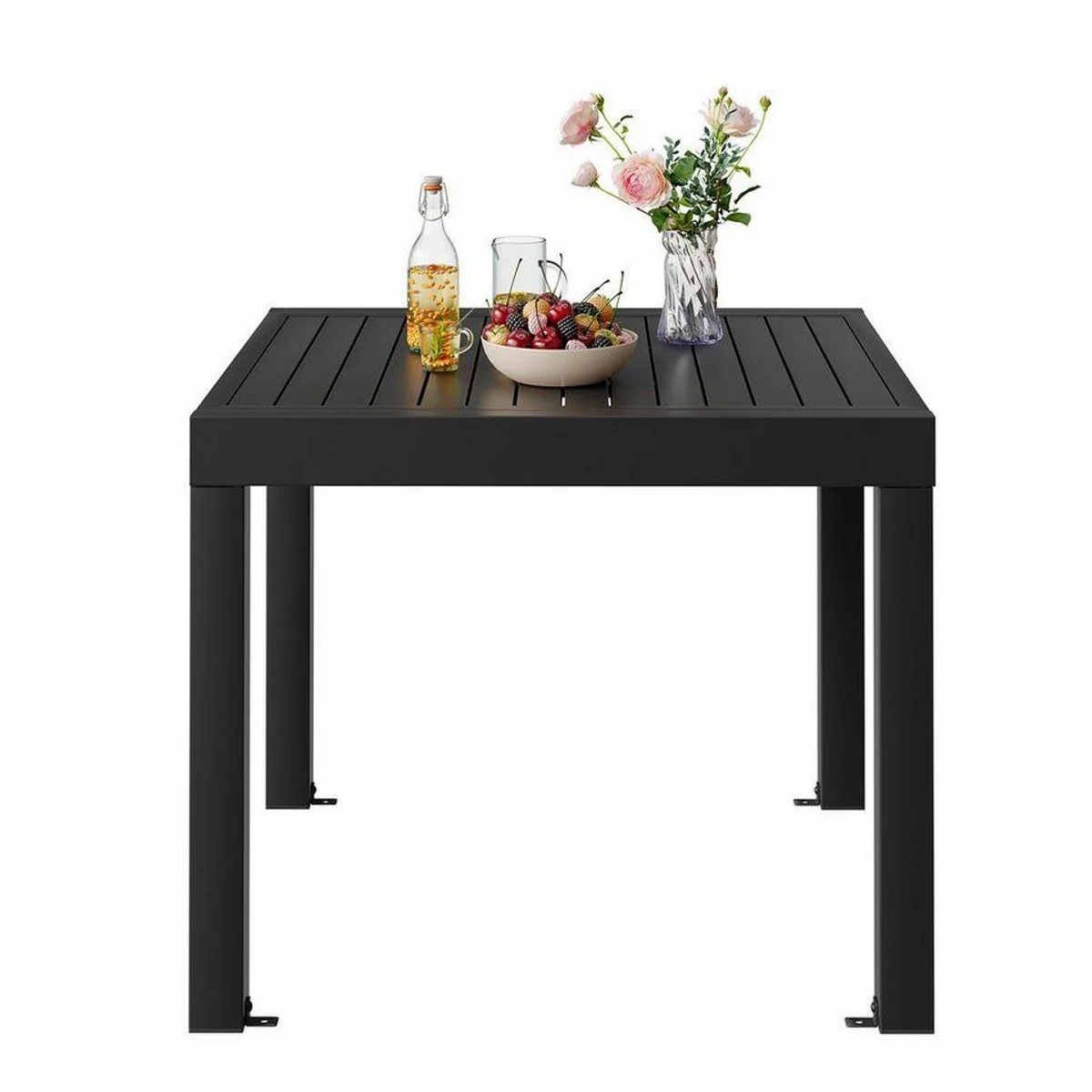 GUNJI Gartentisch Aluminium, Ausziehbar für 4 bis 10 Personen, wetterfest, stabil, modern 4