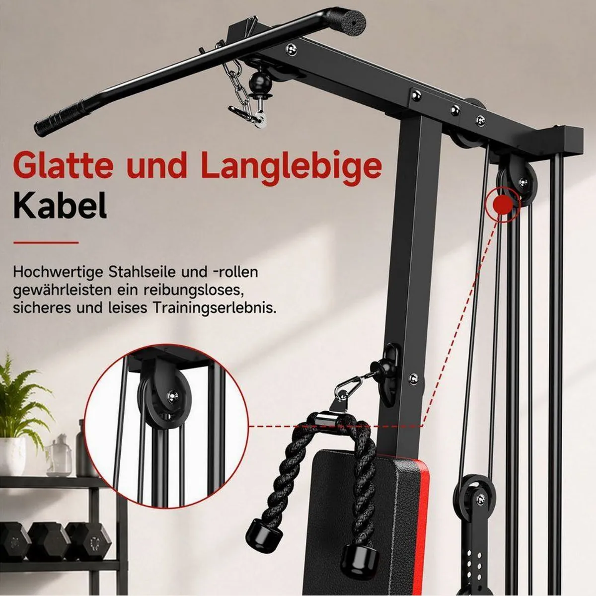 Gywowken Kraftstation 6-in-1, 50 kg Gewichte, kompakt & vielseitig 3