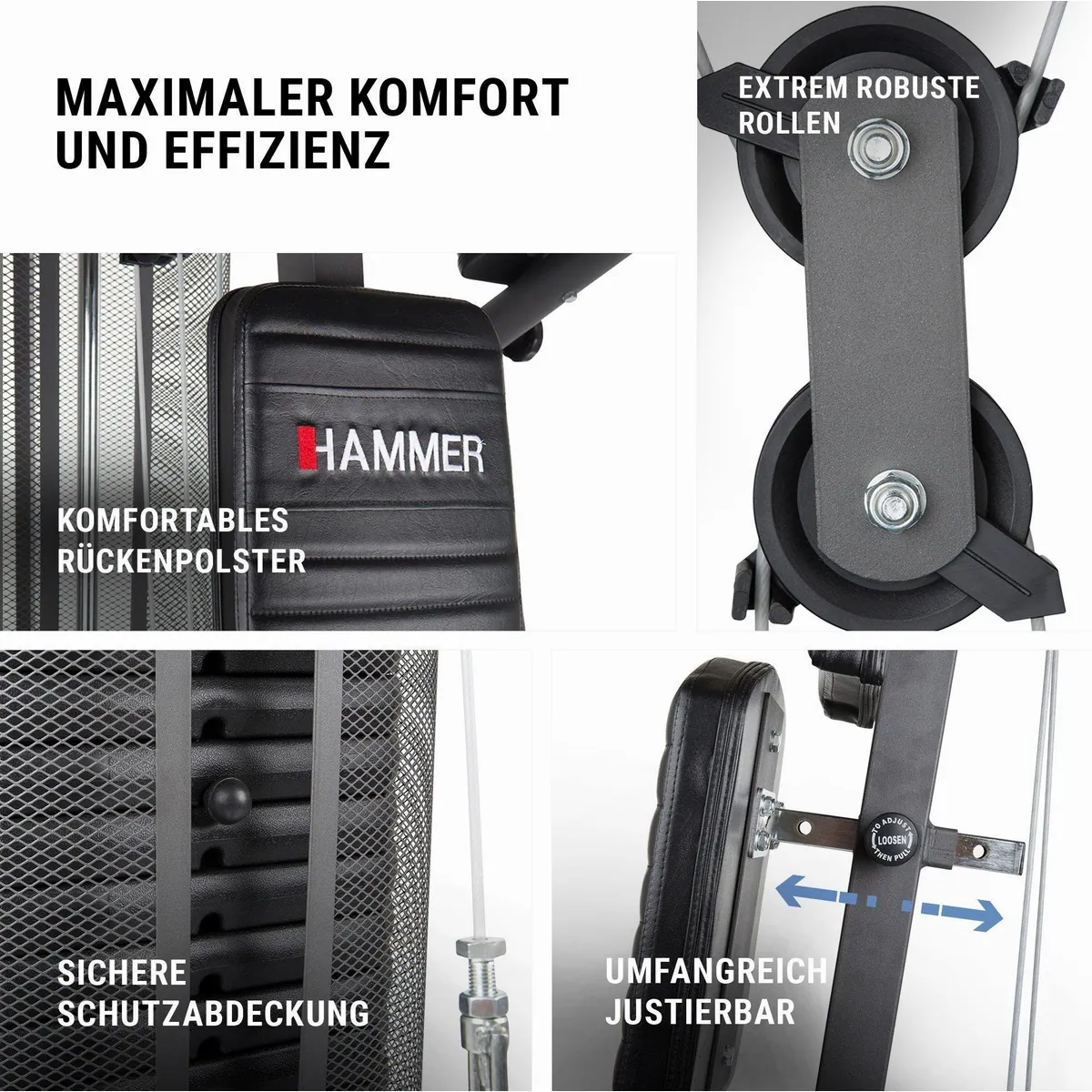 Hammer Ultra Trainingsstation, vielseitig, platzsparend, robust 4