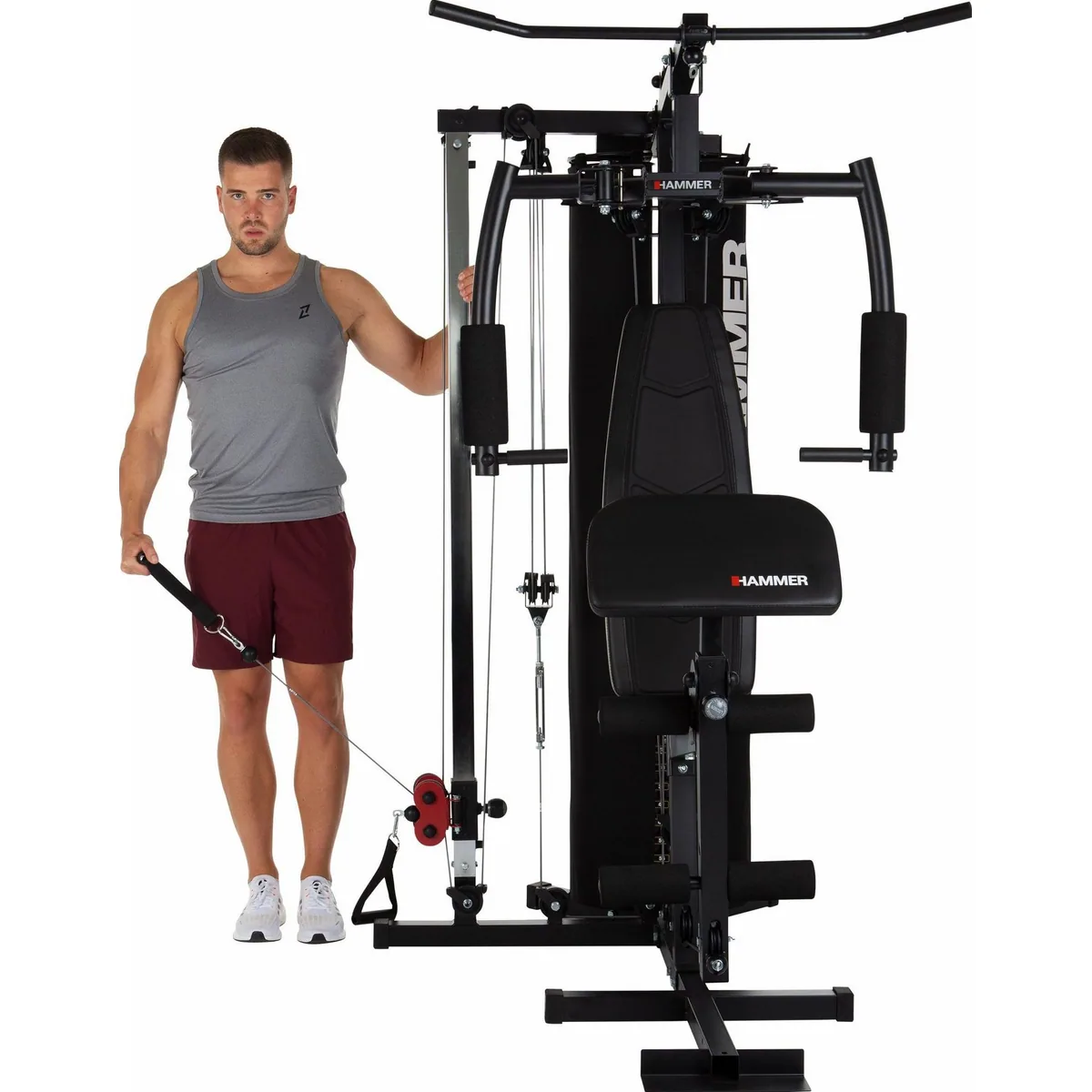 Hammer Ferrum TX2 Kraftstation, vielseitig, platzsparend, max. 120 kg Benutzergewicht 4
