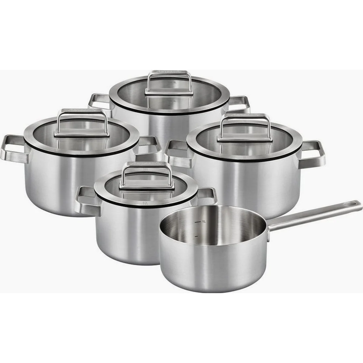 Hanseatic Topf-Set PREMIUM, 9-teilig, Edelstahl, Induktionsgeeignet