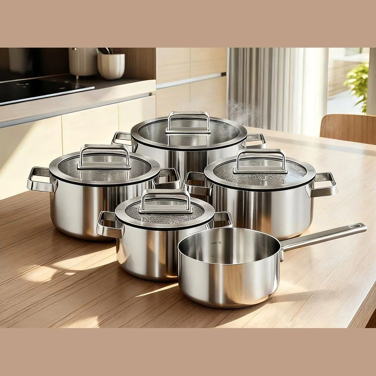 Hanseatic Topf-Set PREMIUM, 9-teilig, Edelstahl, Induktionsgeeignet 4