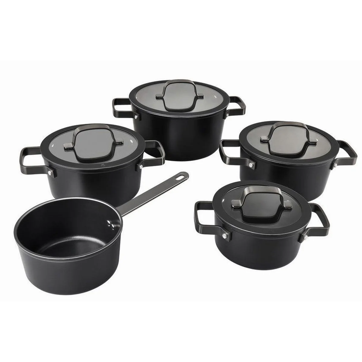 Hanseatic Topf-Set ALU PRO, 9-teilig, geschmiedetes Aluminium, Induktionsgeeignet