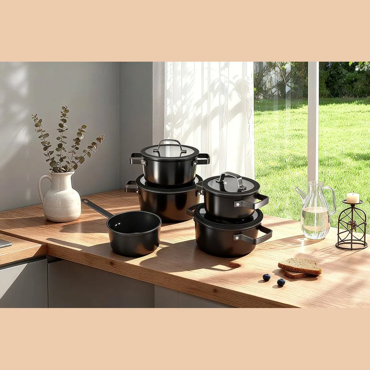 Hanseatic Topf-Set ALU PRO, 9-teilig, geschmiedetes Aluminium, Induktionsgeeignet 2