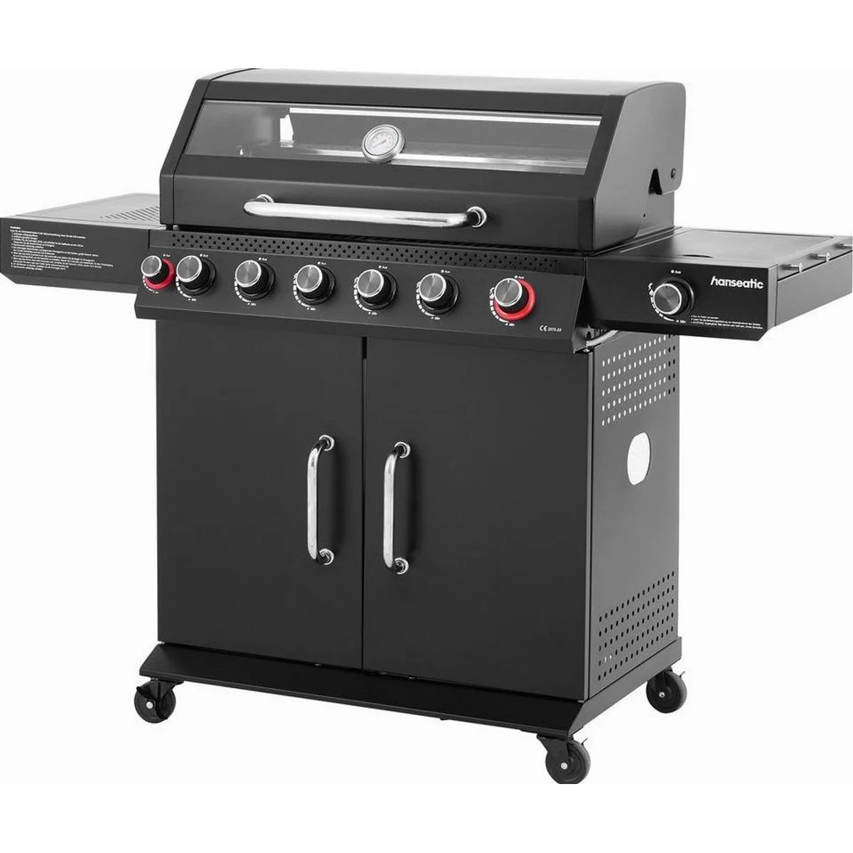 Hanseatic Gasgrill Memphis Black Plus, 6 Brenner, 3 Jahre Garantie 2