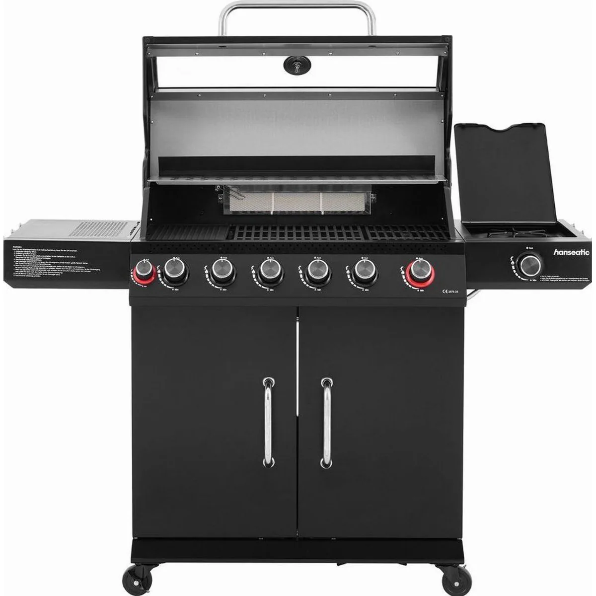 Hanseatic Gasgrill Memphis Black Plus, 6 Brenner, 3 Jahre Garantie 4