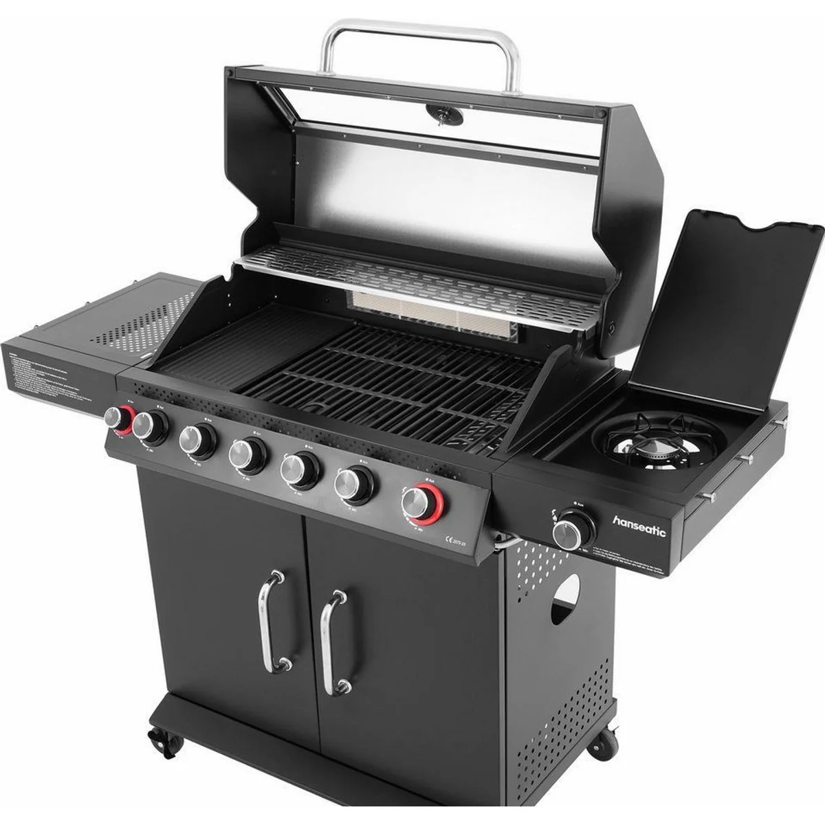 Hanseatic Gasgrill Memphis Black Plus, 6 Brenner, 3 Jahre Garantie 5