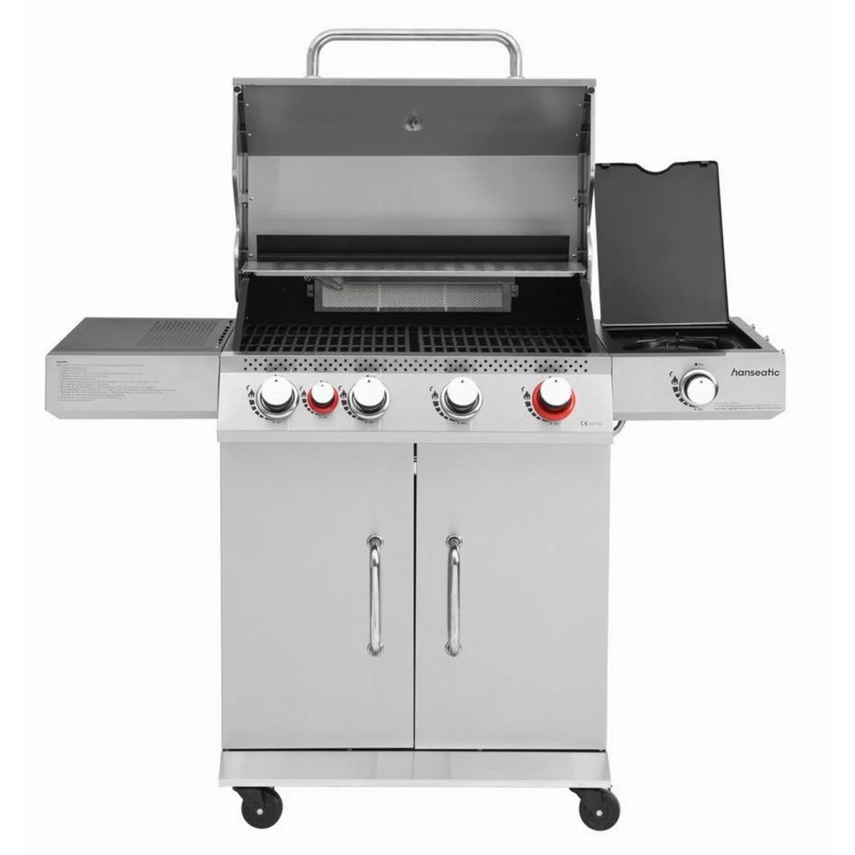 Hanseatic Gasgrill Memphis, 3 Hauptbrenner, Infrarot-Heckbrenner, Turbo- und Seitenbrenner 4