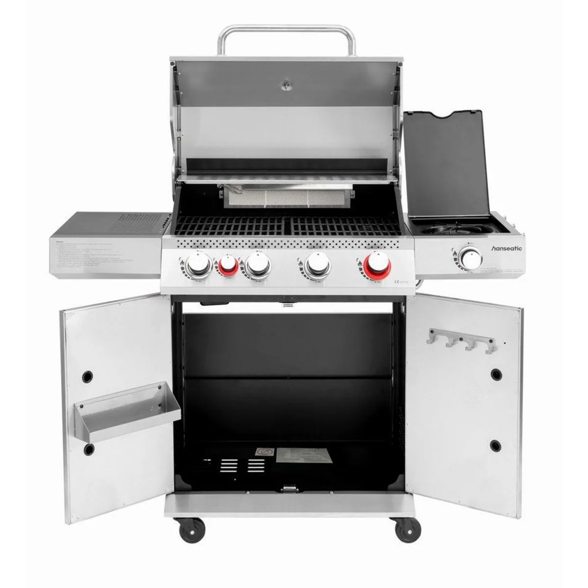 Hanseatic Gasgrill Memphis, 3 Hauptbrenner, Infrarot-Heckbrenner, Turbo- und Seitenbrenner 5