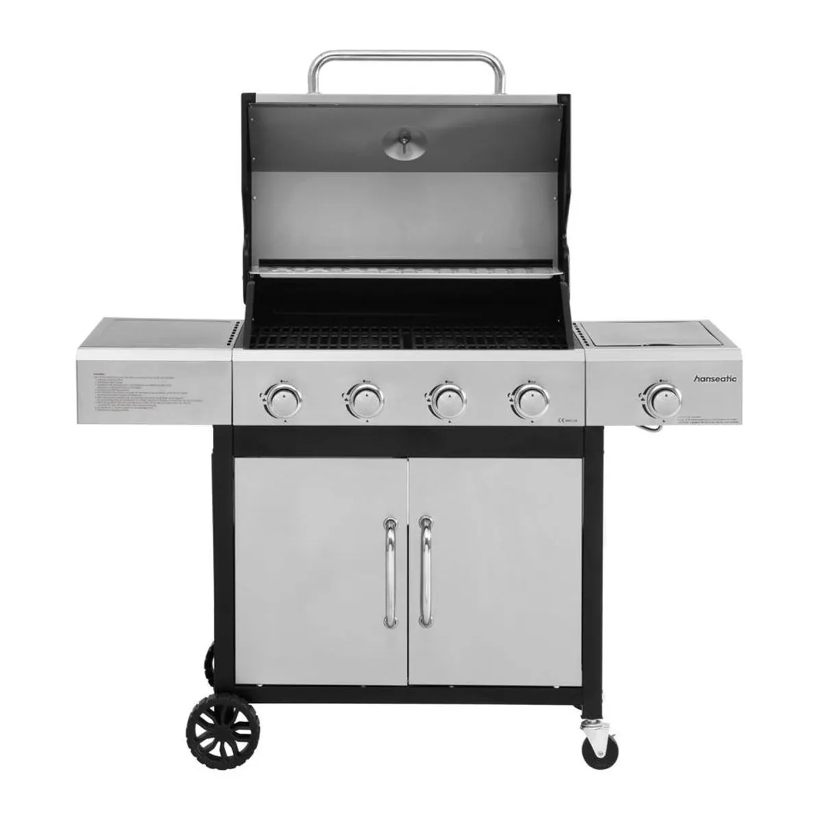 Hanseatic Gasgrill Rockford, 4 Brenner + Seitenbrenner, 14,5 kW Gesamtleistung 4