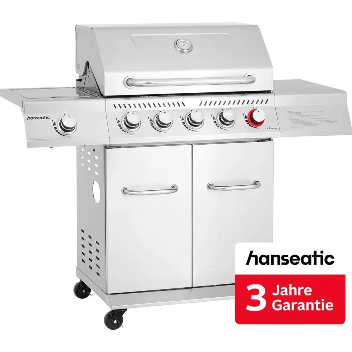 Hanseatic Gasgrill Richland, 5 Brenner, 21,5 kW Gesamtleistung, inkl. 3 Jahre Garantie