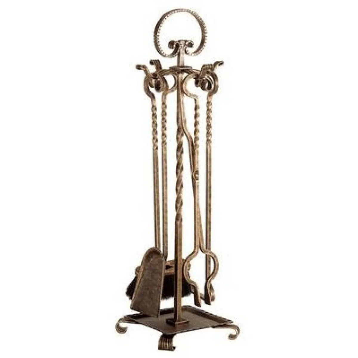 Heibi Kaminbesteck 5-teilig, handgeschmiedet, eleganter Landhausstil