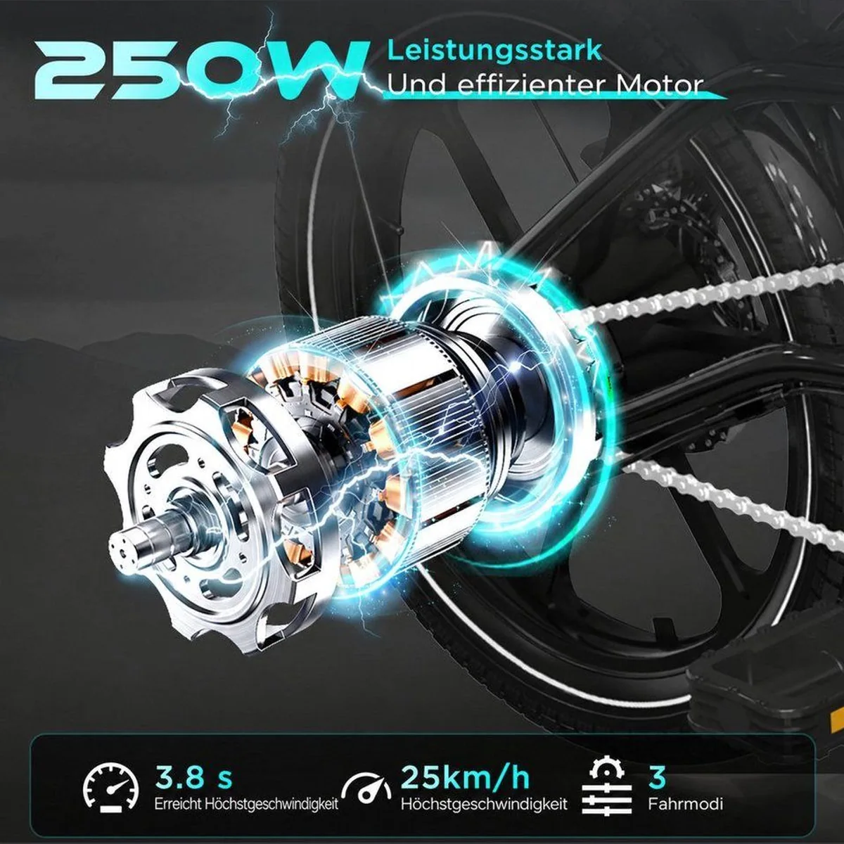 HITWAY BK35S E-Bike Faltrad, 16 Zoll, faltbar, 70 km Reichweite 2
