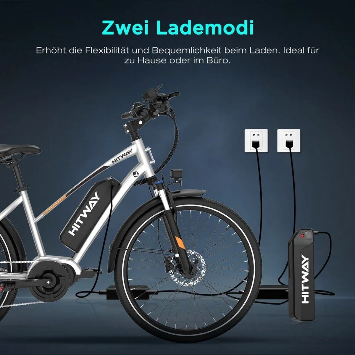 HITWAY BK-U1 E-Bike, 70 Nm Mittelmotor, 27,5 Zoll, Hydraulikbremsen 5