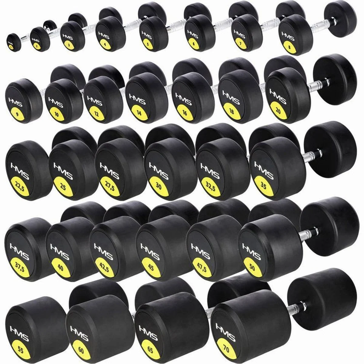 HMS Rundhantel 37,5 kg, stabil und bodenschonend – ideal für Krafttraining 4