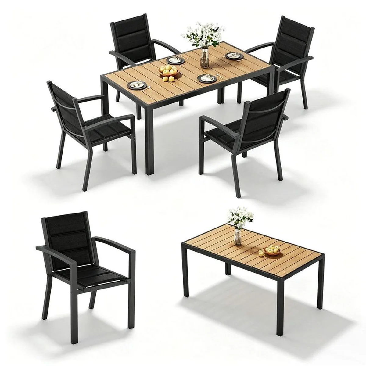 HOMALL Garten-Essgruppe, robustes Design, flexible Größenwahl 2