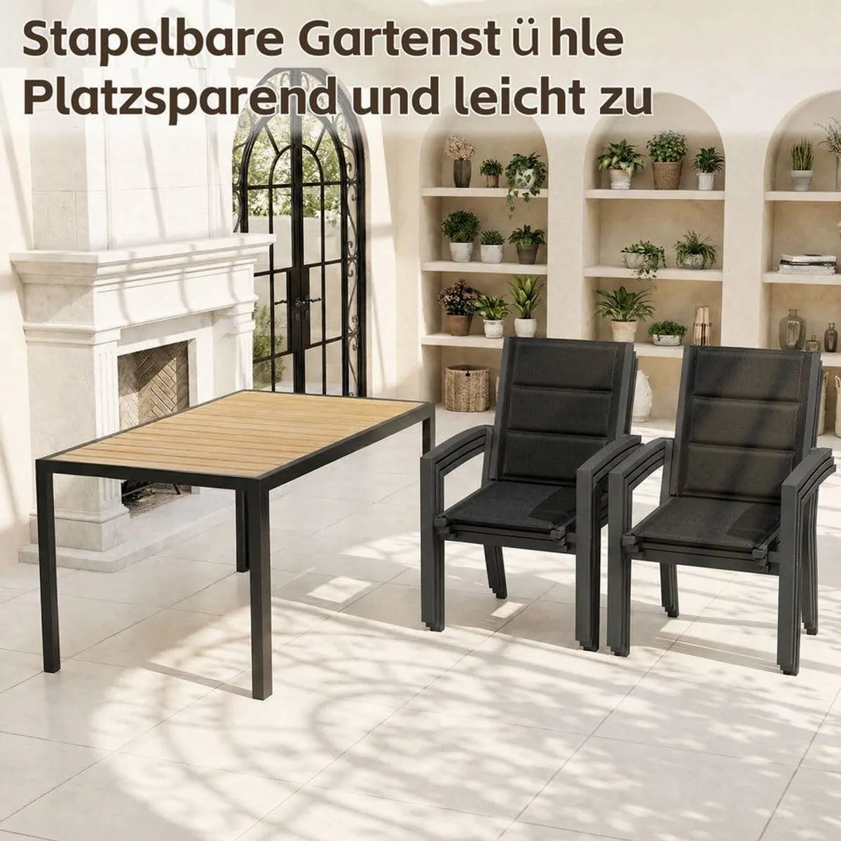 HOMALL Garten-Essgruppe, robustes Design, flexible Größenwahl 5