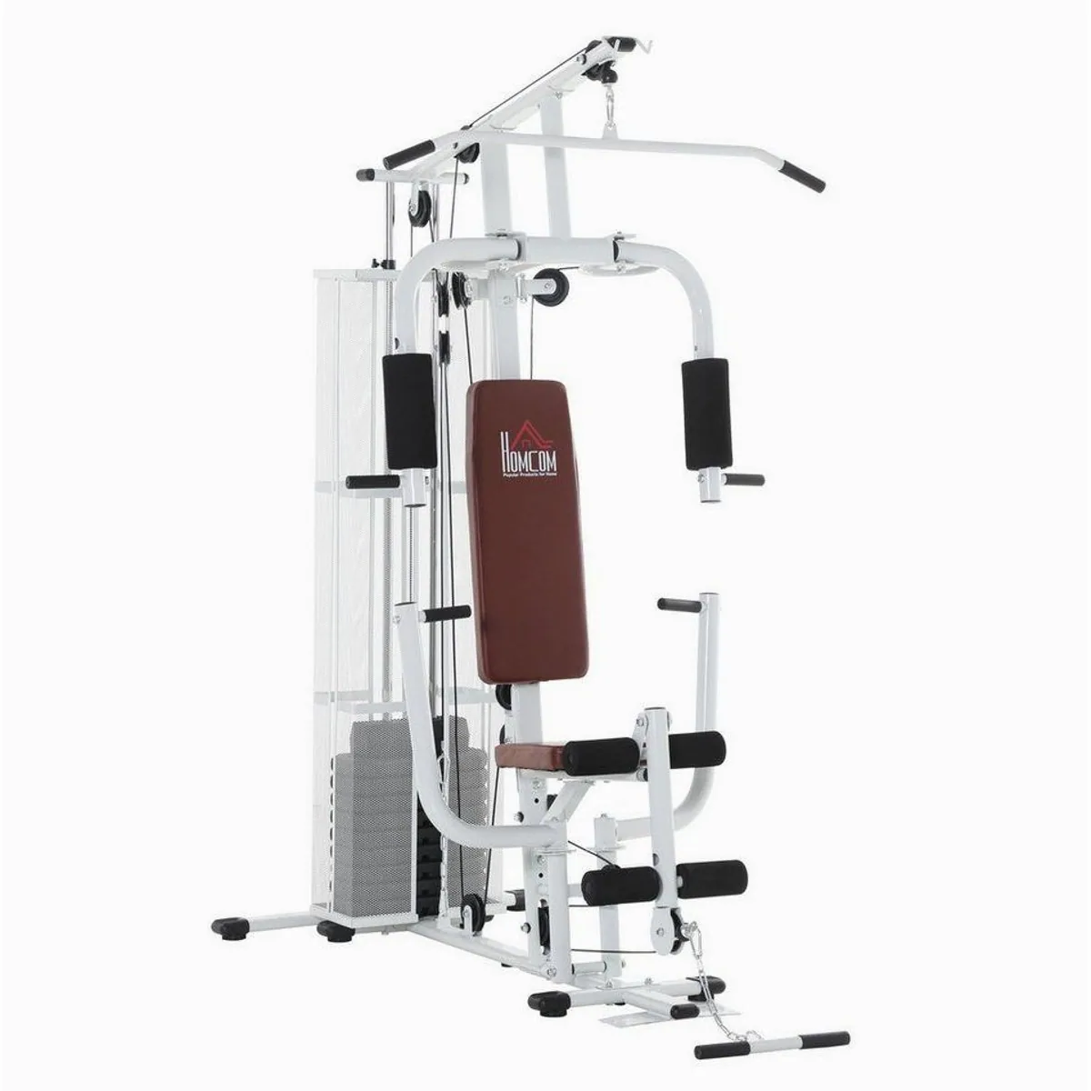 HOMCOM Kraftstation Fitnessgerät, vielseitig einsetzbar mit 10 Gewichtsblöcken 2