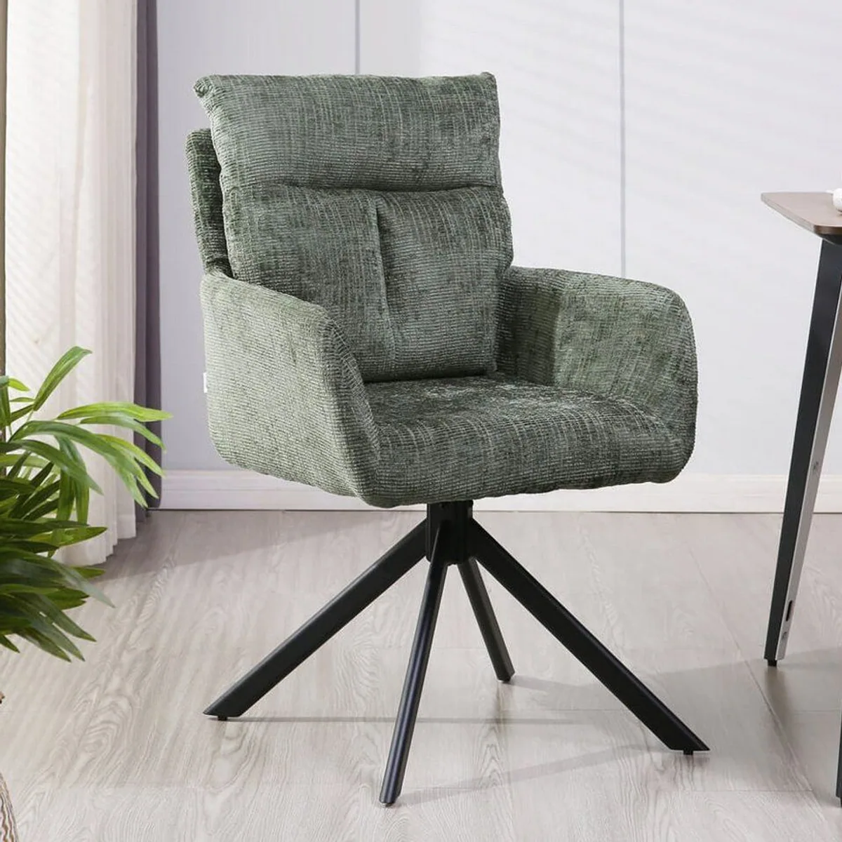 Home Deluxe Esszimmerstuhl ALUNA, 360° Drehfunktion, weiche Polsterung, modernes Design 5