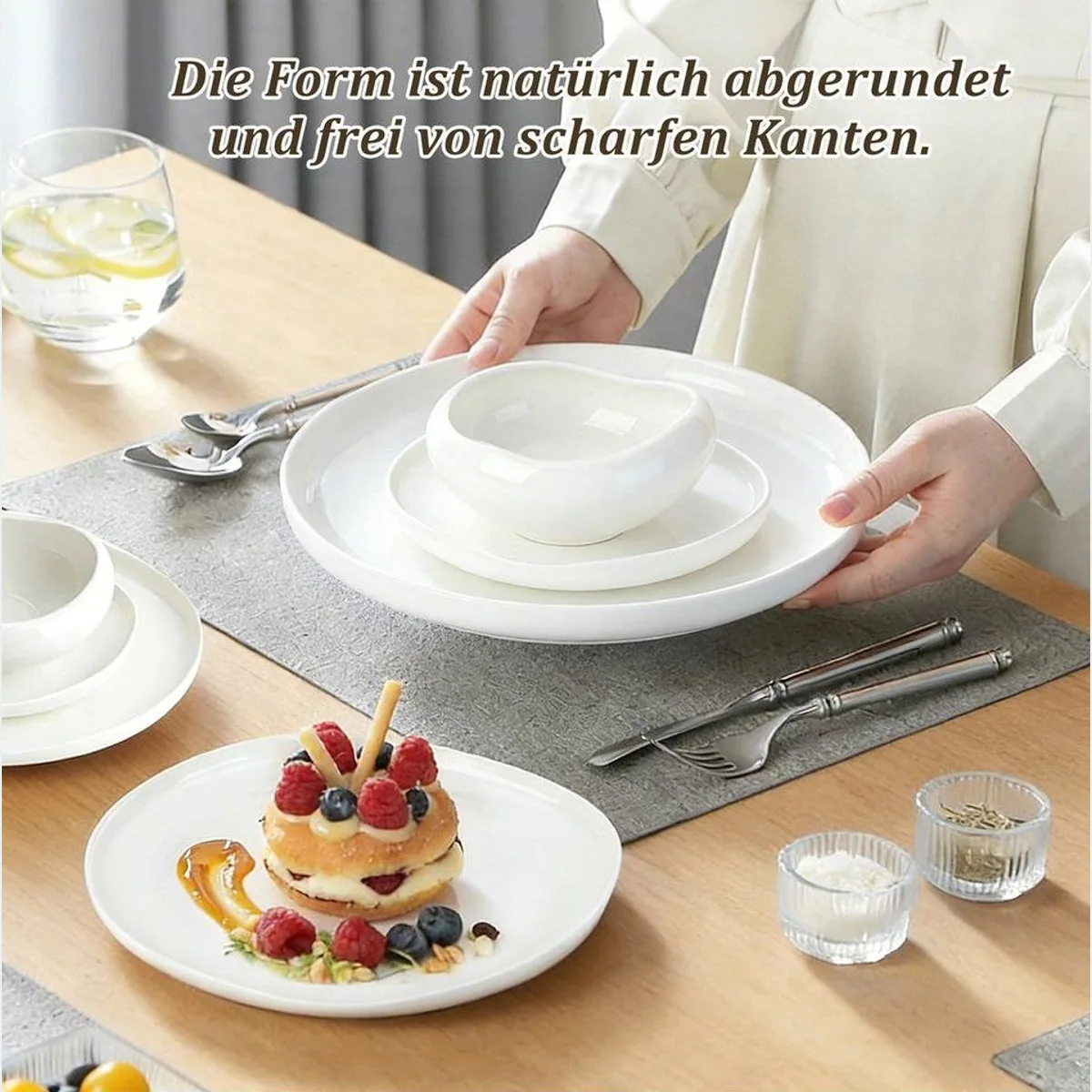 HOMELUX Geschirr-Set 24-tlg, für 6 Personen, modern und pflegeleicht 4