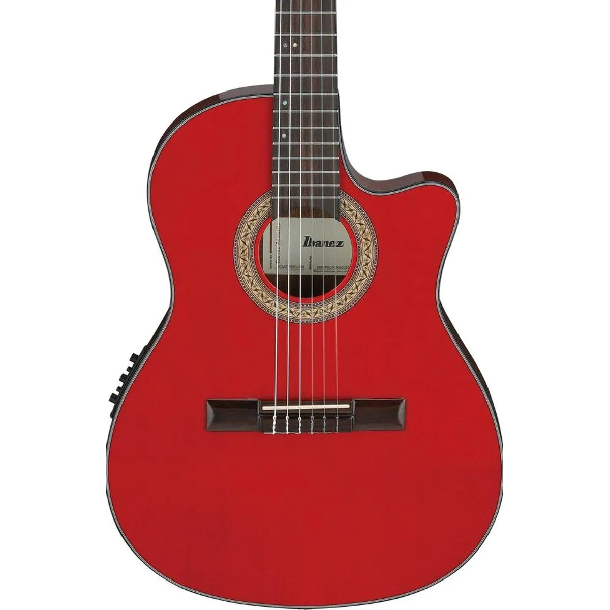Ibanez GA35TCE-SRR Thinline-Konzertgitarre, schlanker Korpus, Piezo-Tonabnehmer 3