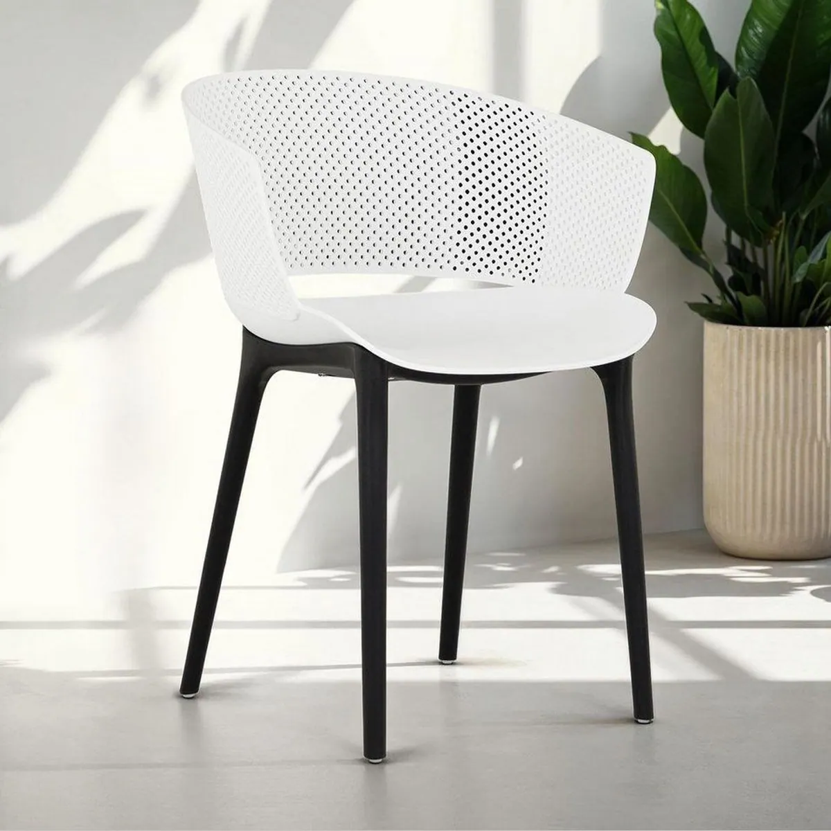 IDIMEX OLINDO Gartenstuhl, modernes Design, bequem und pflegeleicht — 4er Set