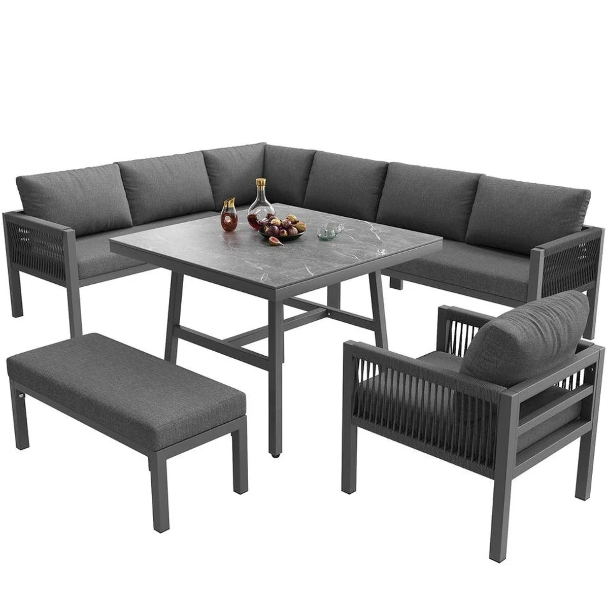 i@home Gartenlounge-Set, modulares Design für 8 Personen, wetterfest und pflegeleicht 2