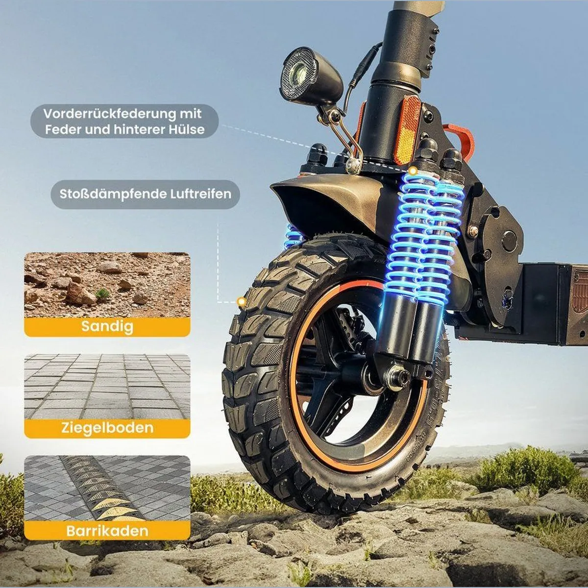 iSinwheel E-Scooter, 20 km/h, Offroad-fähig, lange Reichweite 5