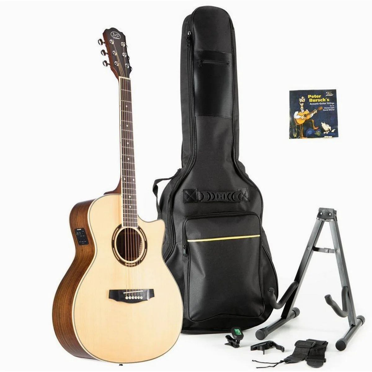 J & D AT-120SCE Westerngitarre, Grand Auditorium, Fishman Isys+ Pickup
