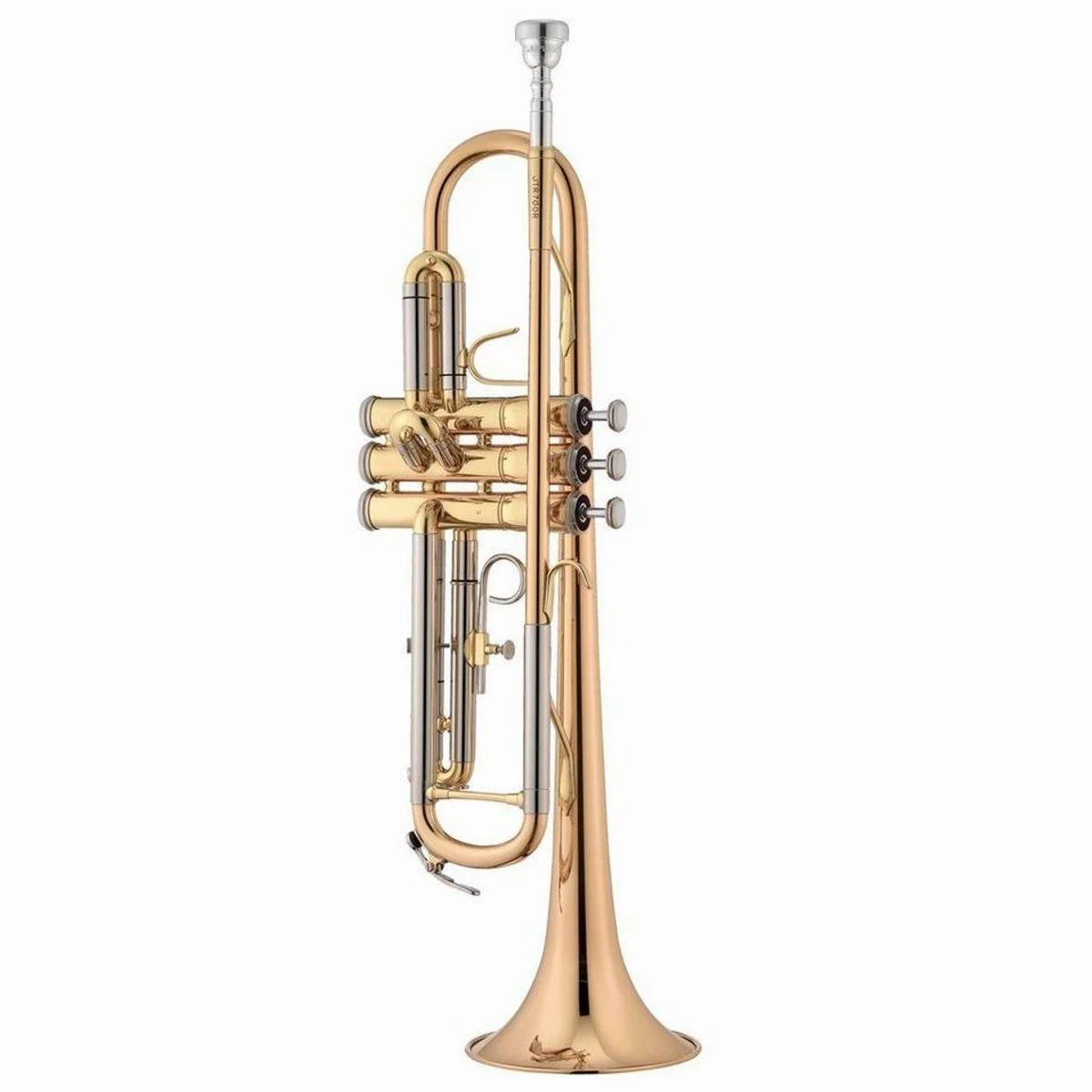 Jupiter JTR700 RQ Trompete, goldmessing, neusalber Außenzüge, inklusive Etui