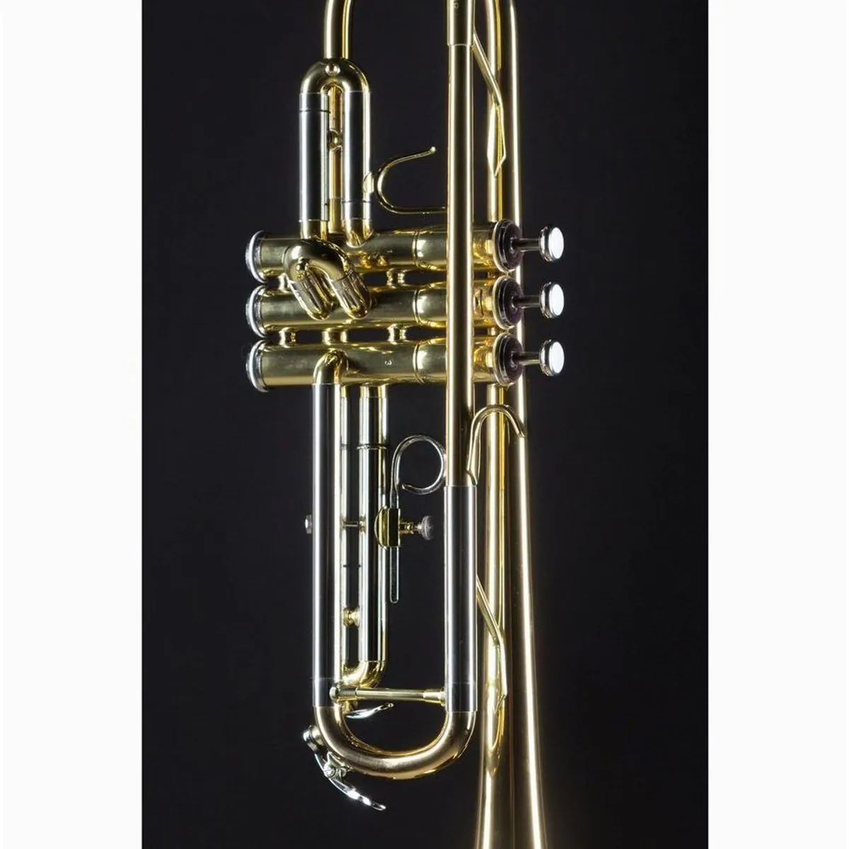 Jupiter JTR700 RQ Trompete, goldmessing, neusalber Außenzüge, inklusive Etui 4