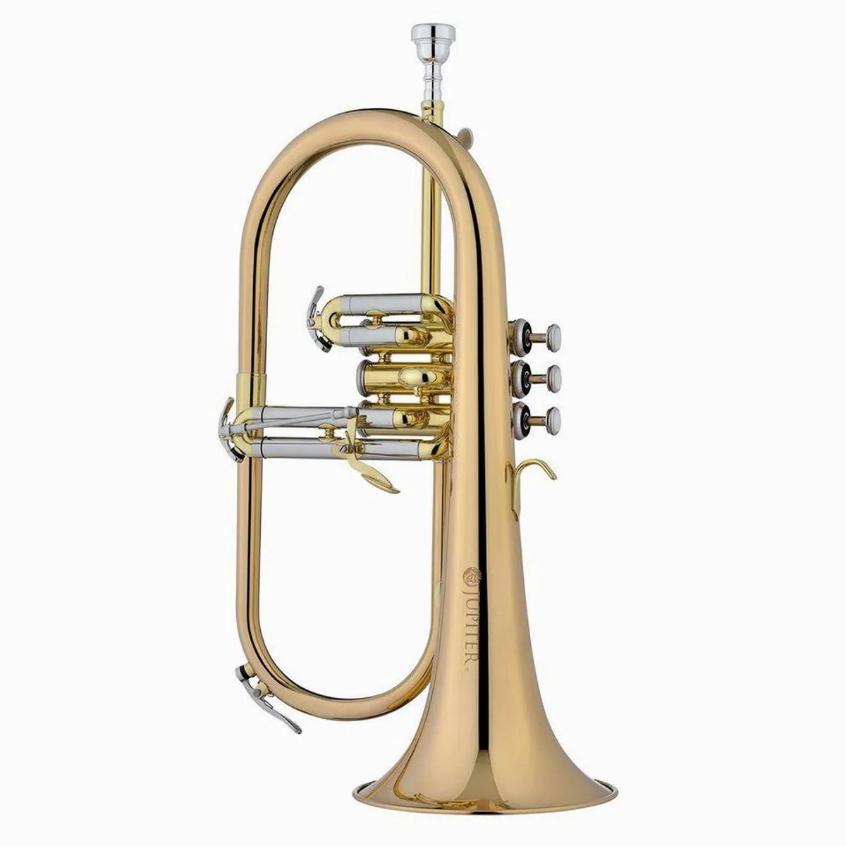 Jupiter JFH-1100RQ Flügelhorn, ausdrucksstarker Klang, Goldmessing, 3 Wasserklappen 3