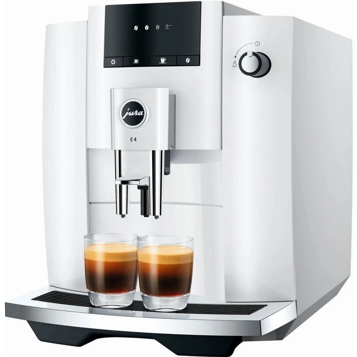 JURA E4 Kaffeevollautomat, vollmundiger Genuss, intuitives Display, präzises Design