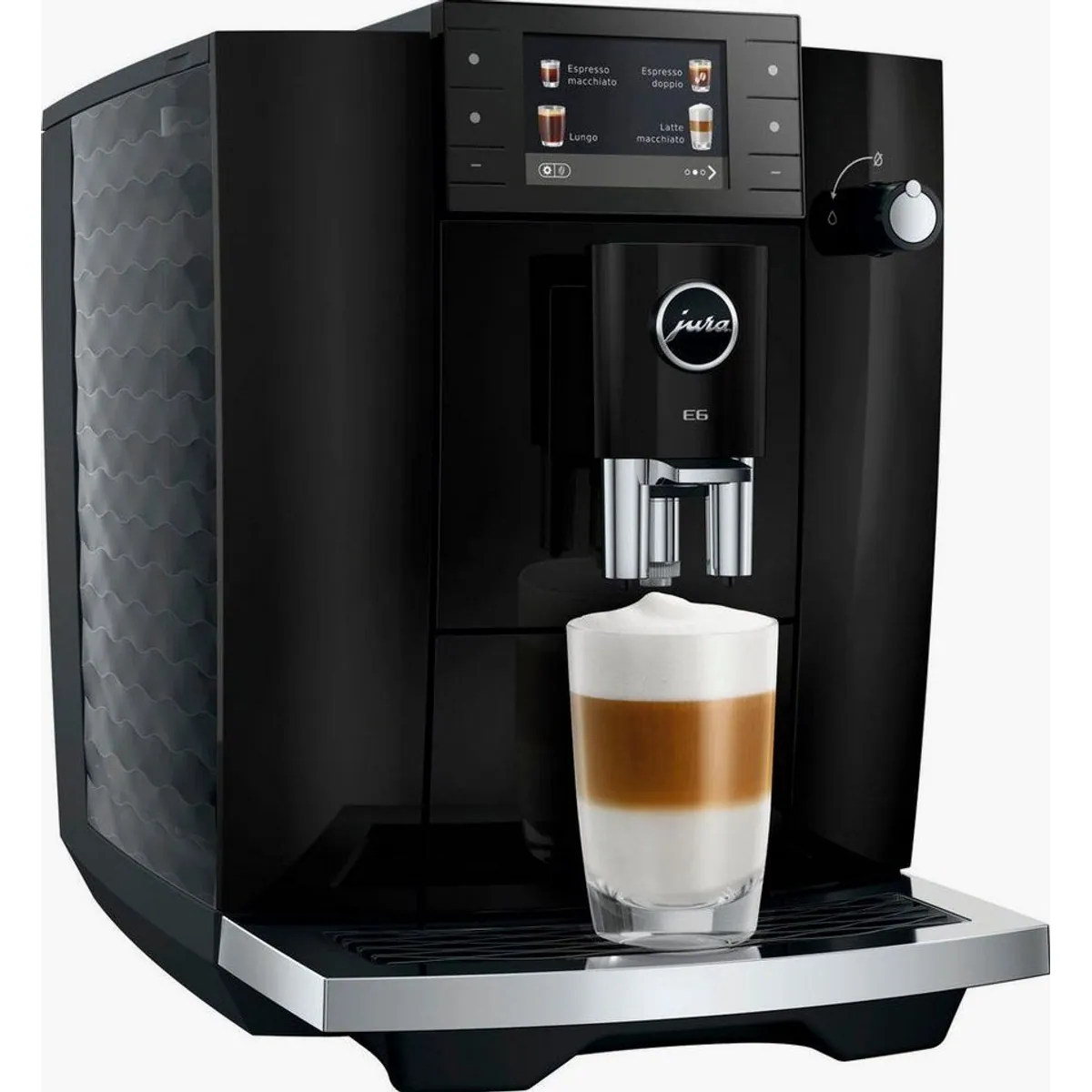 JURA E6 Kaffeevollautomat, 17 Kaffeespezialitäten, Hot&Light Brew, elegantes Design 3