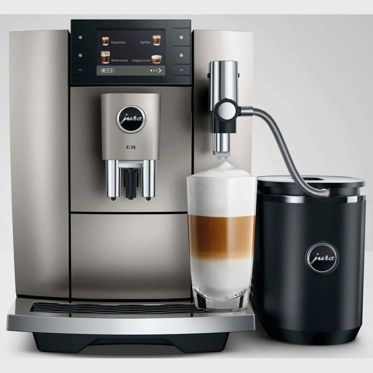 JURA E8 Kaffeevollautomat, 27 Spezialitäten, WiFi, Hot & Light Brew 5