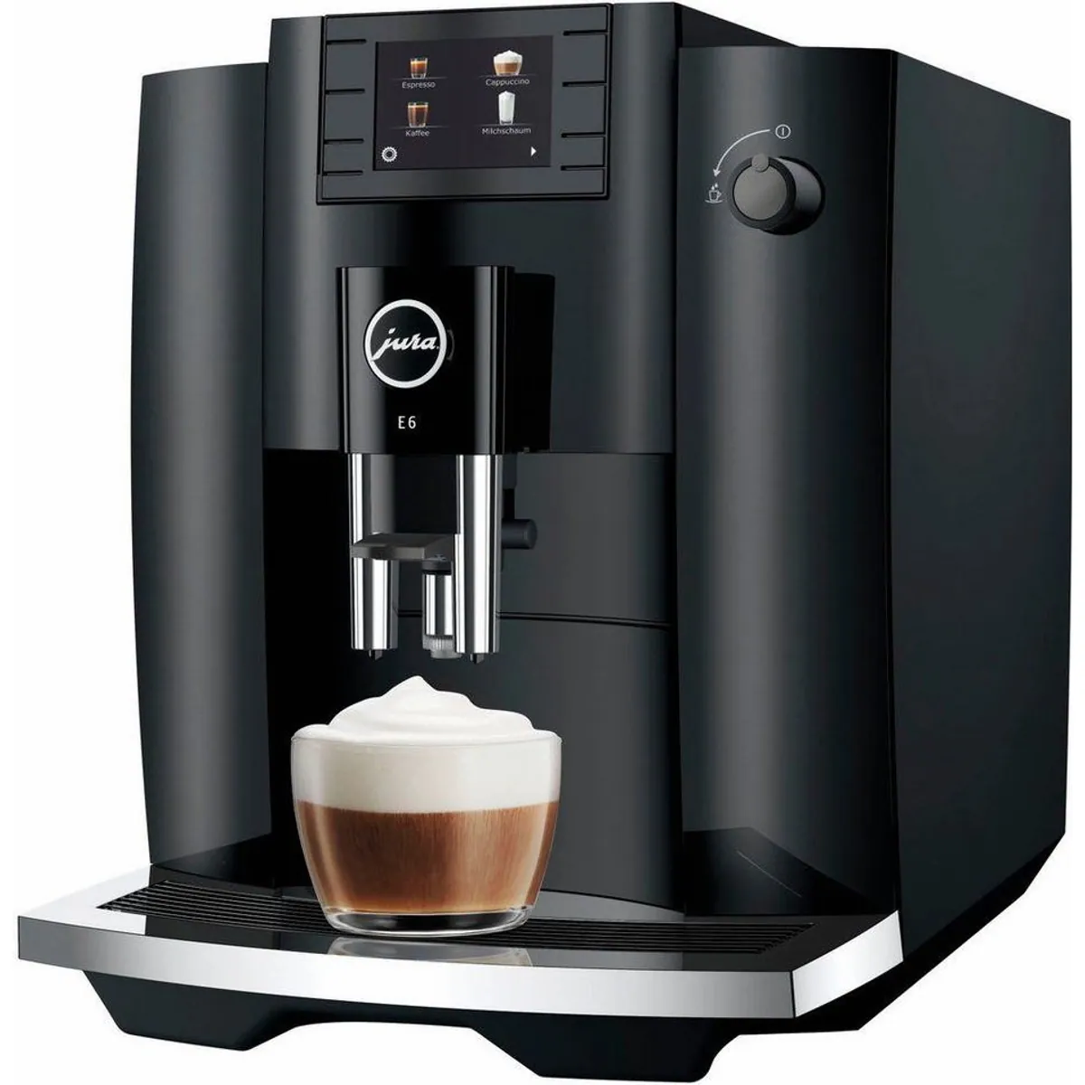 JURA E6 Kaffeevollautomat, perfekter Cappuccino, intuitives Farbdisplay