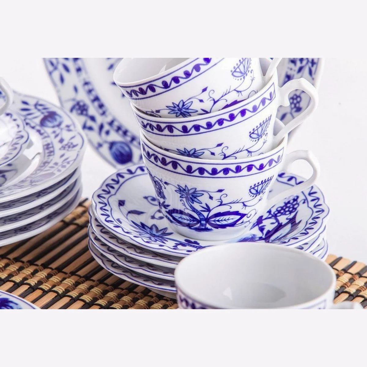 KAHLA Kaffeeservice 18 tlg., Zwiebelmuster, für 6 Personen, Porzellan 5