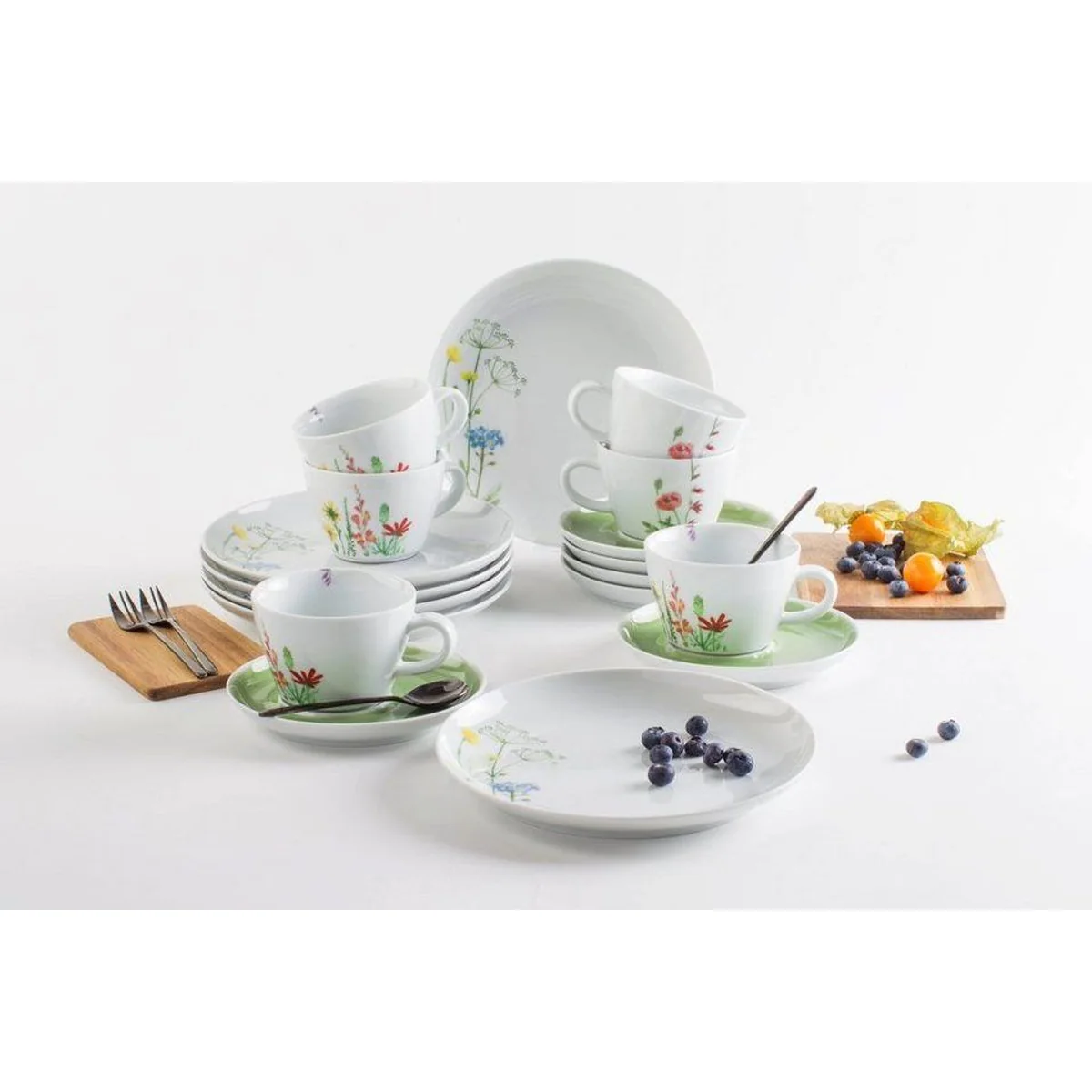 KAHLA Wildblume Kaffeeservice, 18-teilig, für 6 Personen, Porzellan 2