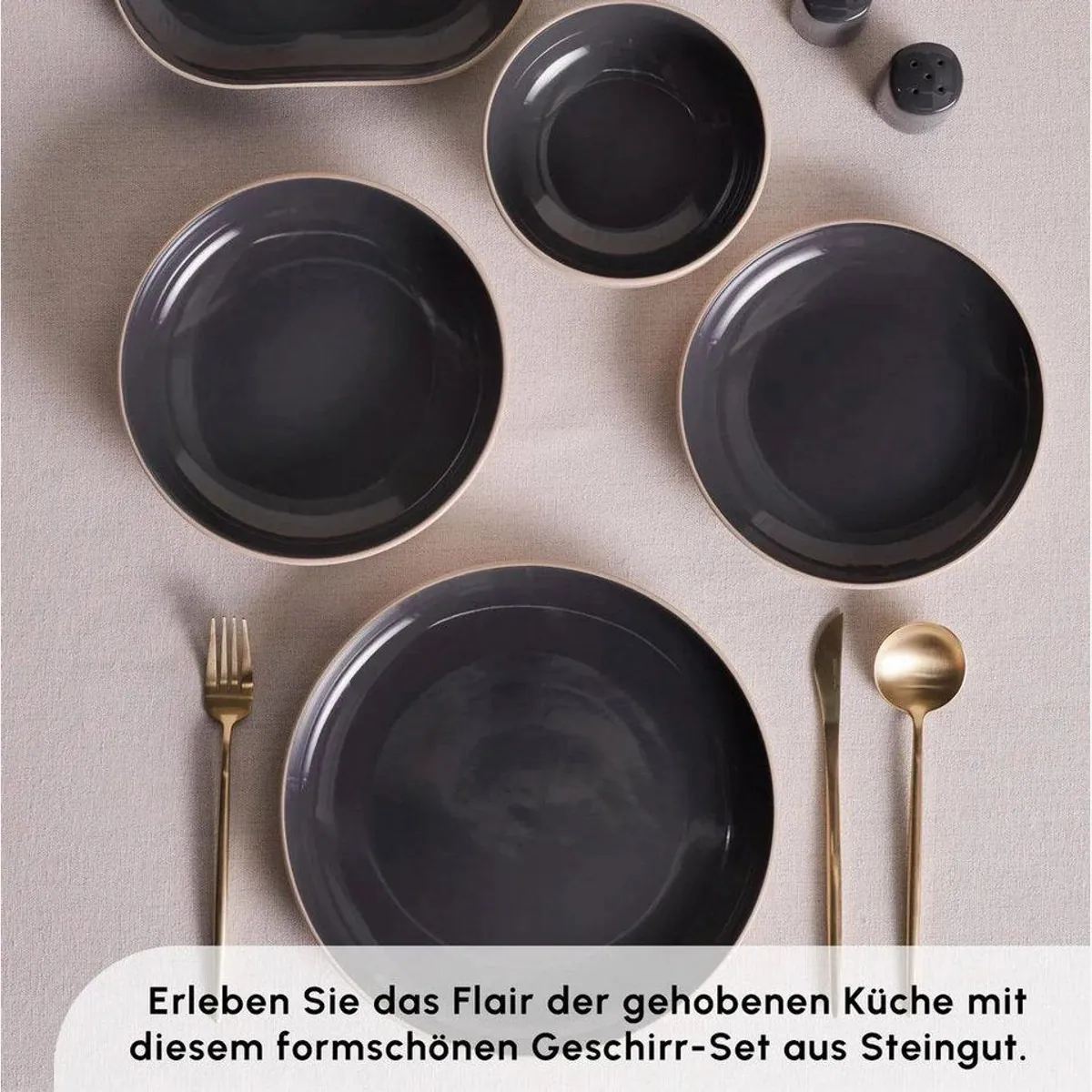 Karaca Terra Geschirr-Set, 36-tlg. für 8 Personen, modern & kratzfest 4