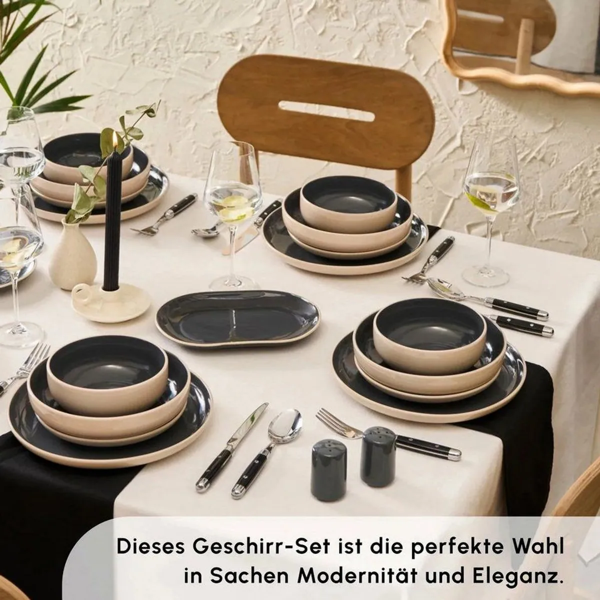 Karaca Terra Geschirr-Set, 36-tlg. für 8 Personen, modern & kratzfest 5
