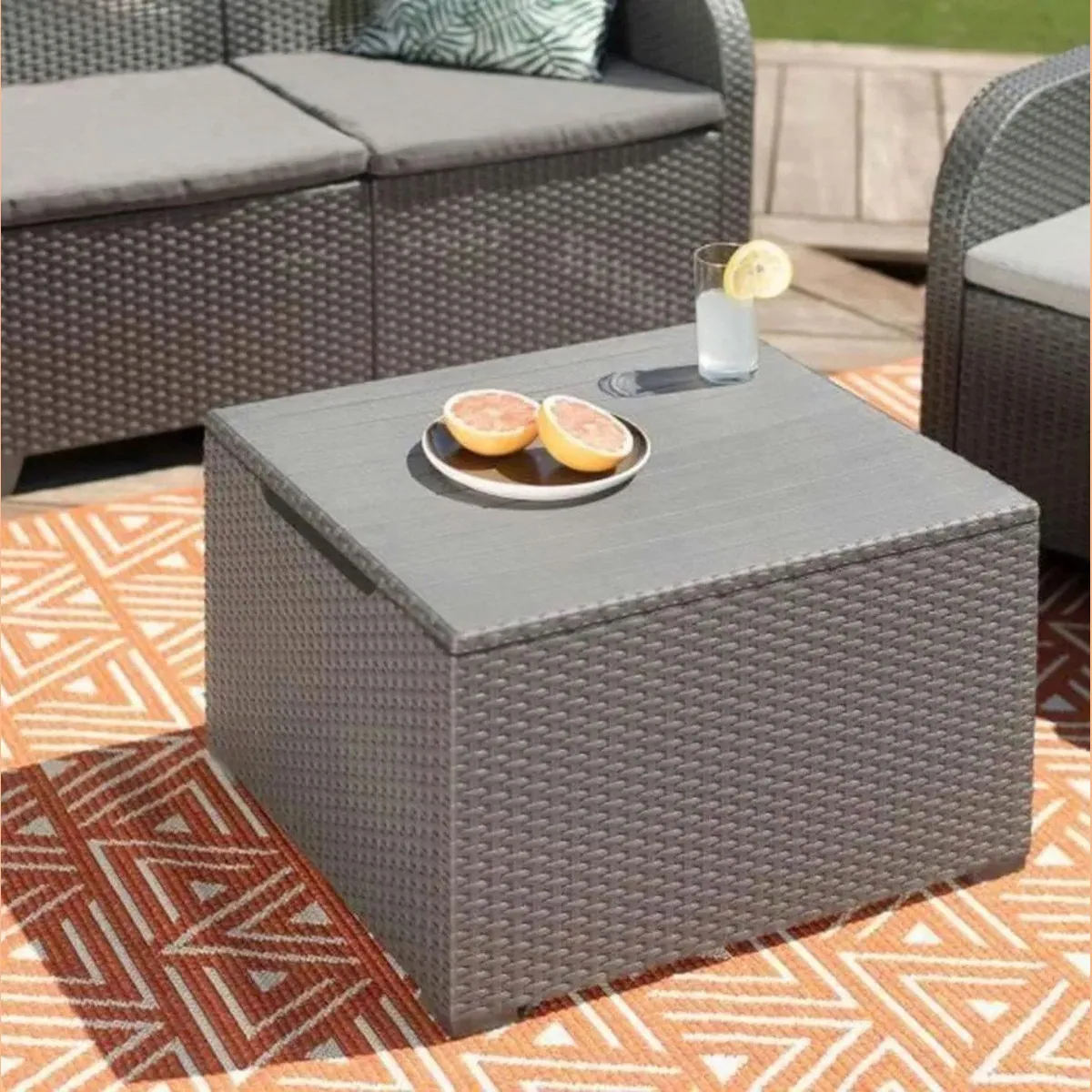 Keter San-Remo Gartenlounge-Set, 4-Sitzer, wetterfest, Rattan-Design 2