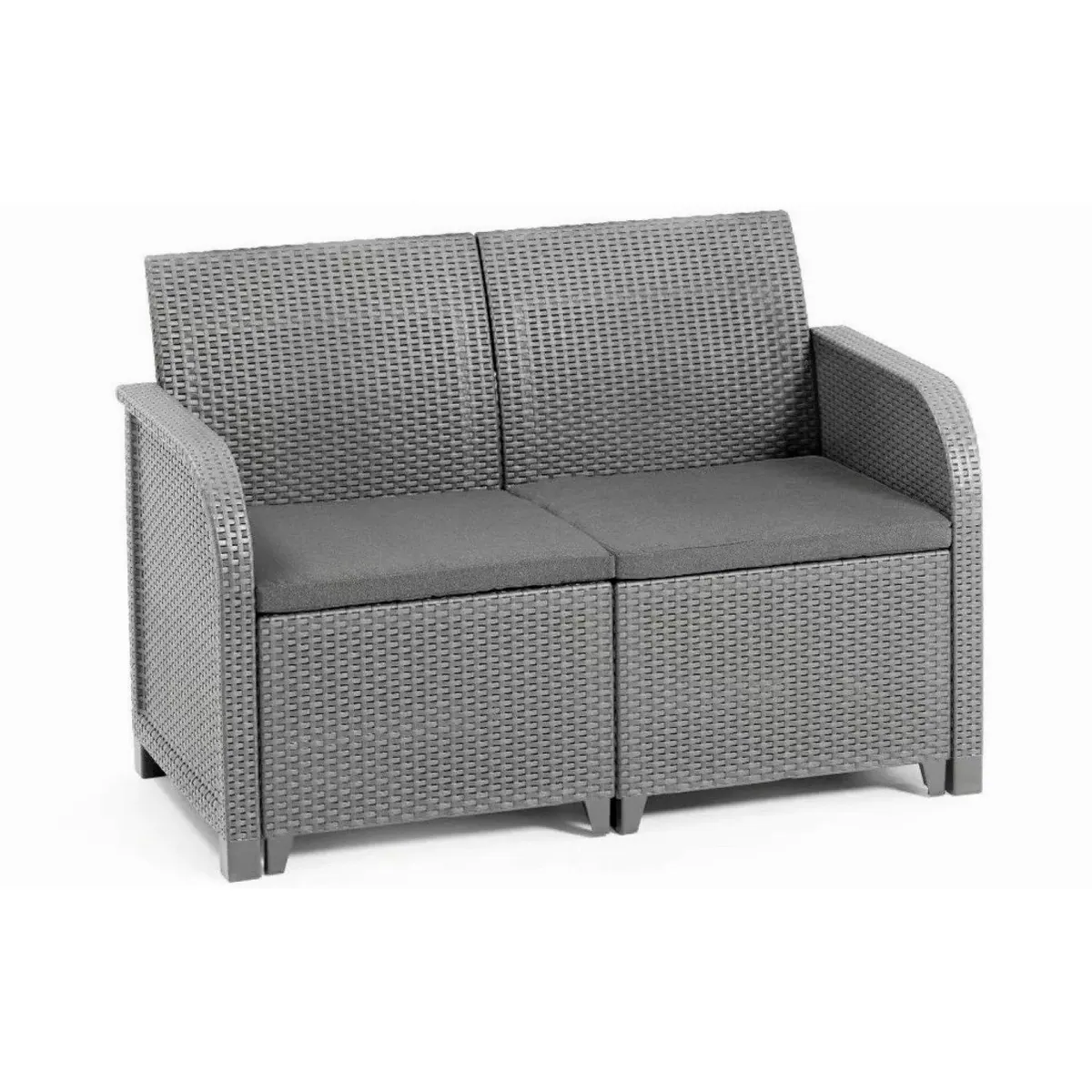 Keter San-Remo Gartenlounge-Set, 4-Sitzer, wetterfest, Rattan-Design 3