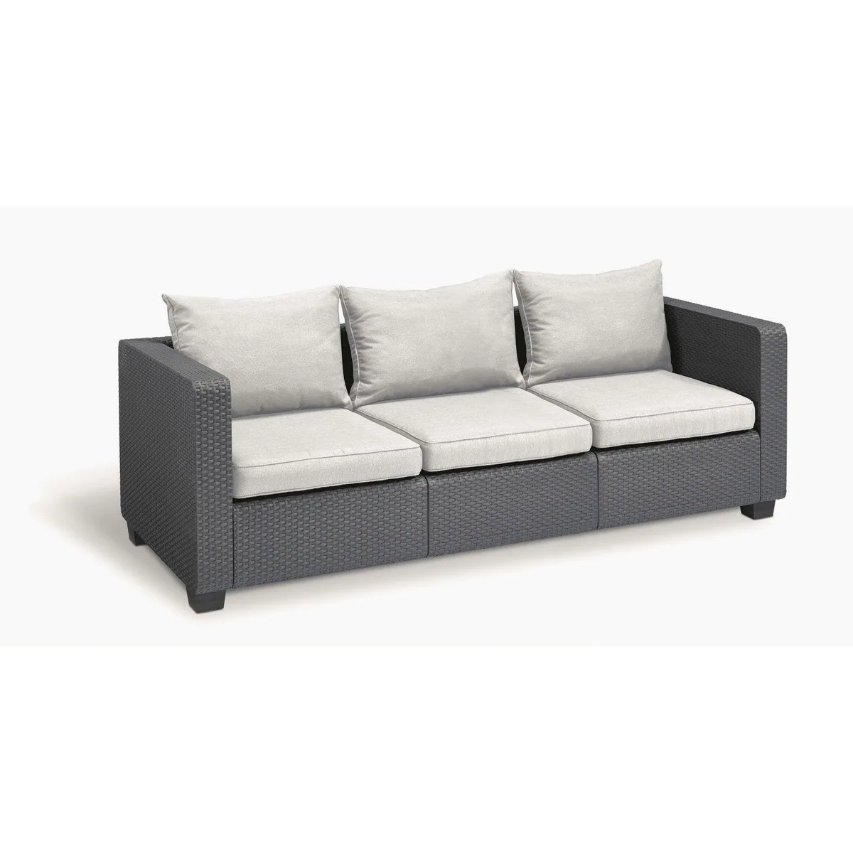 Keter Salta Gartenlounge-Set, wetterfest, inkl. Kissen und Tisch — modern, robust, pflegeleicht 5