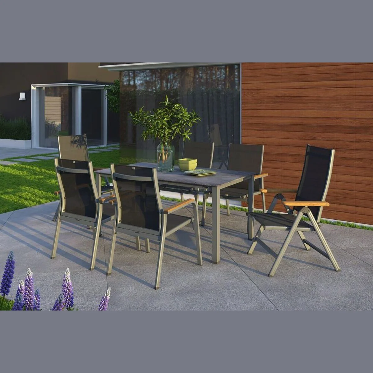Kettler Granada Gartenstuhl, klappbar, 4 Positionen, leichtes Aluminium 4